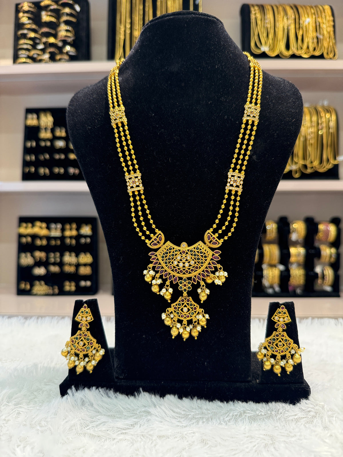 Antique Gold Matte Long Haram