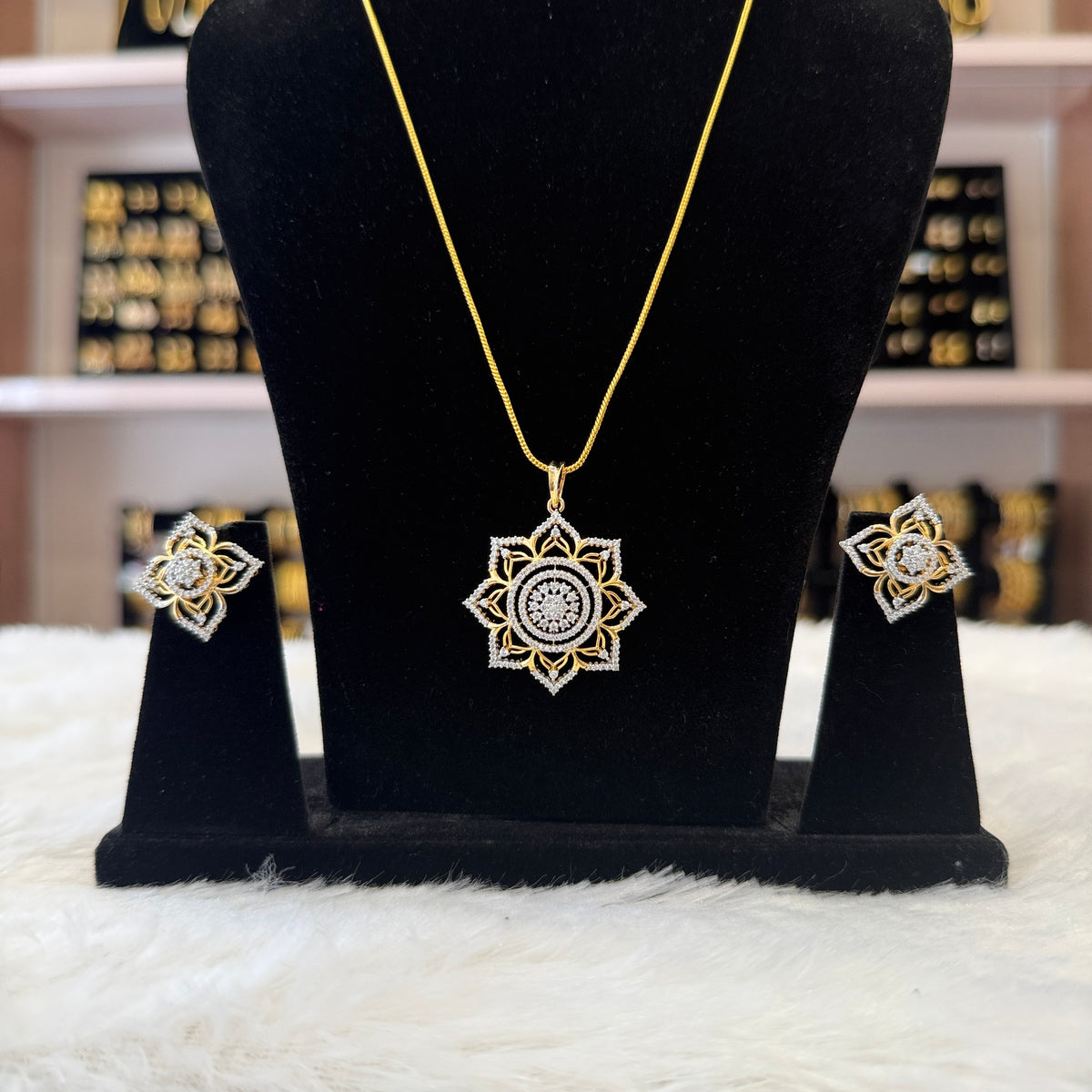Diamond Pendant Set