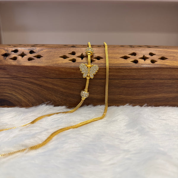 Gold Mugappu Chain Stone