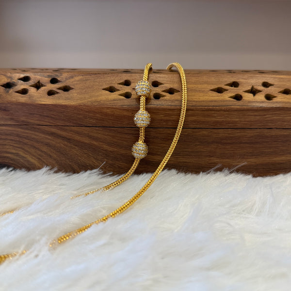 Gold Mugappu Chain Stone