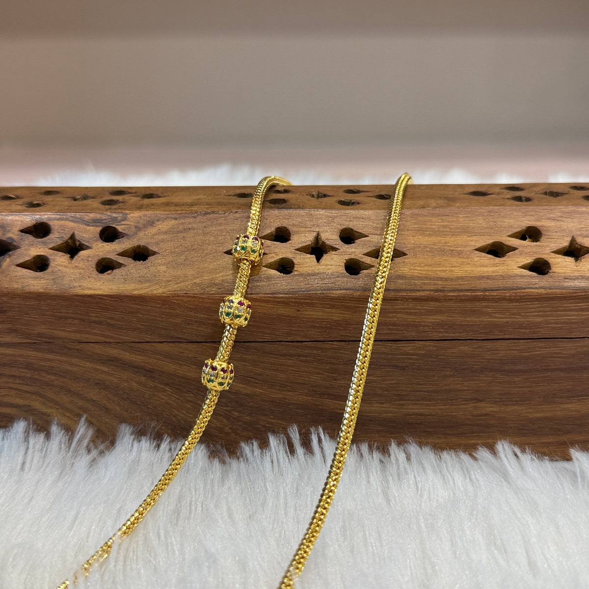 Gold Mugappu Chain Stone - MCS0084