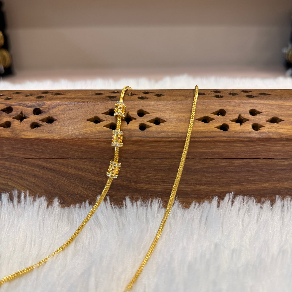 Gold Mugappu Chain Stone - MCS0085