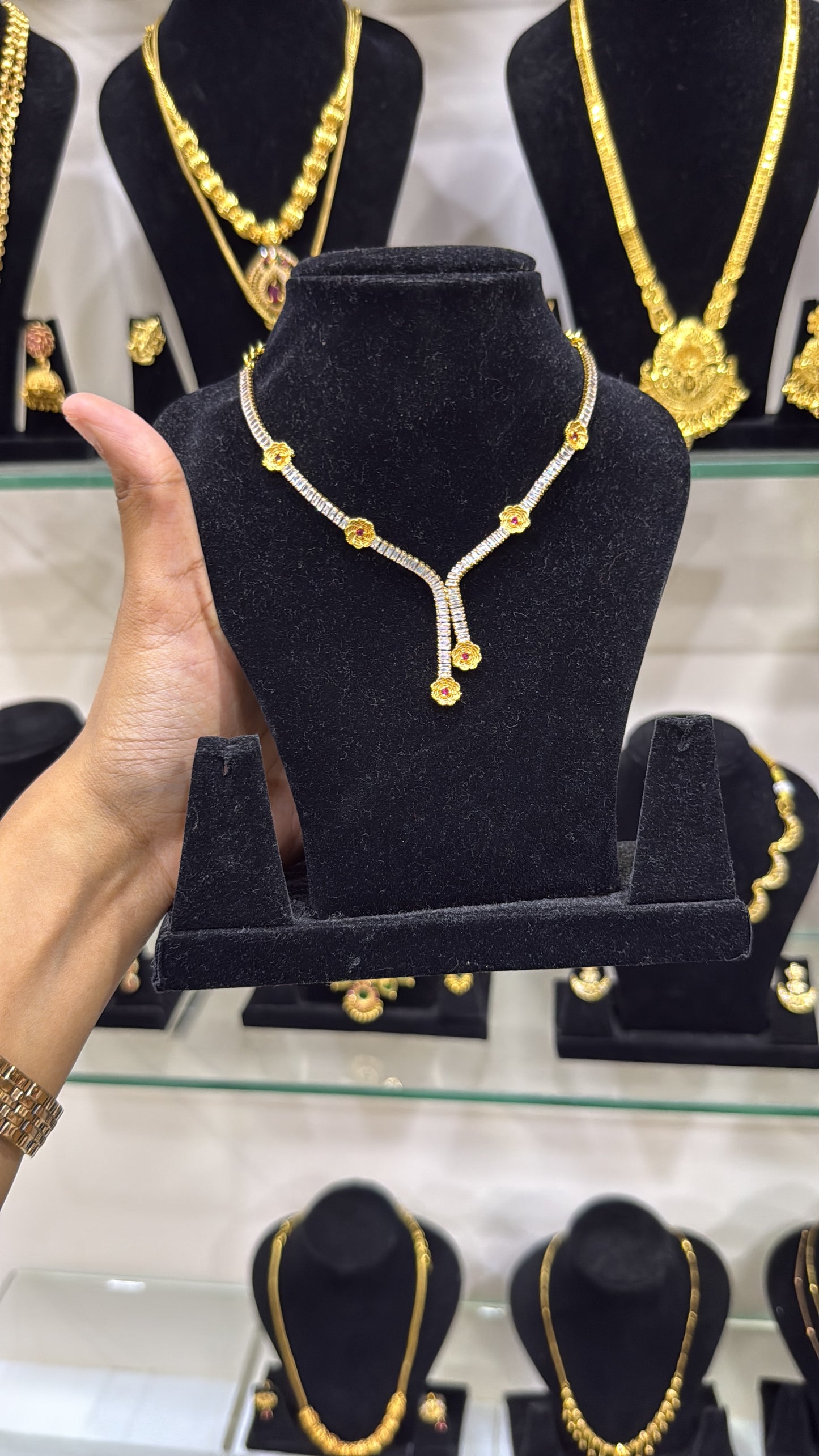 Radiant Dual‑Tone Y Necklace