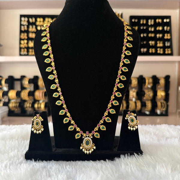 Antique Gold Matte Long Haram - LHM0031