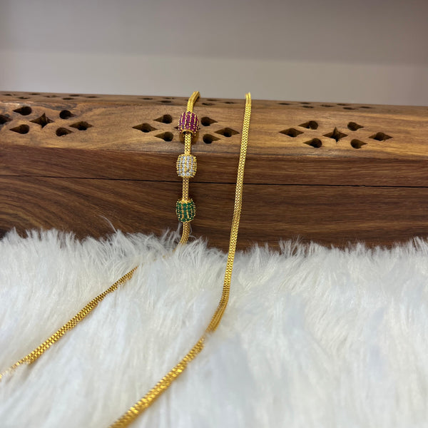 Gold Mugappu Chain Stone - MCS0095