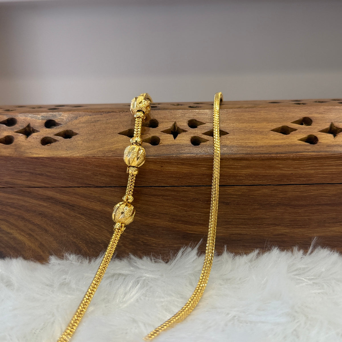 Gold Mugappu Chain Plain - MCP0025