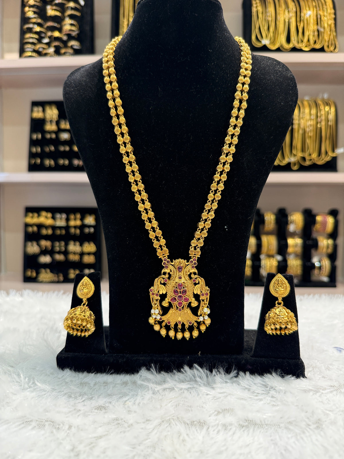 Antique Gold Matte Long Haram