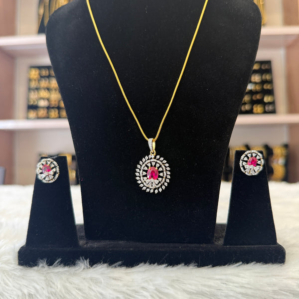 Diamond Pendant Set
