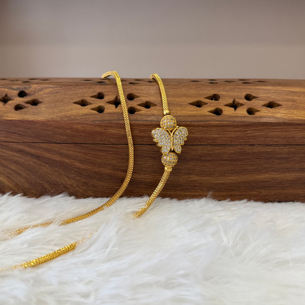 Gold Mugappu Chain Stone