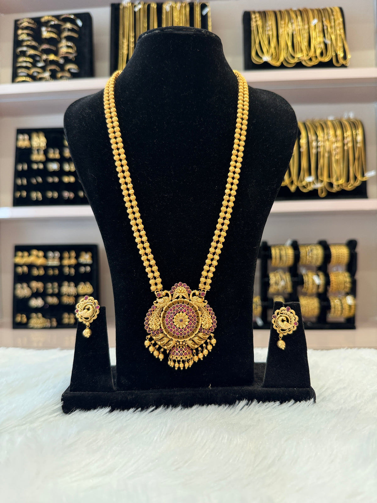 Antique Gold Matte Long Haram