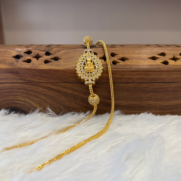 Gold Mugappu Chain Stone