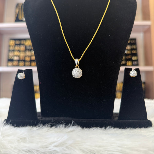 Diamond Pendant Set
