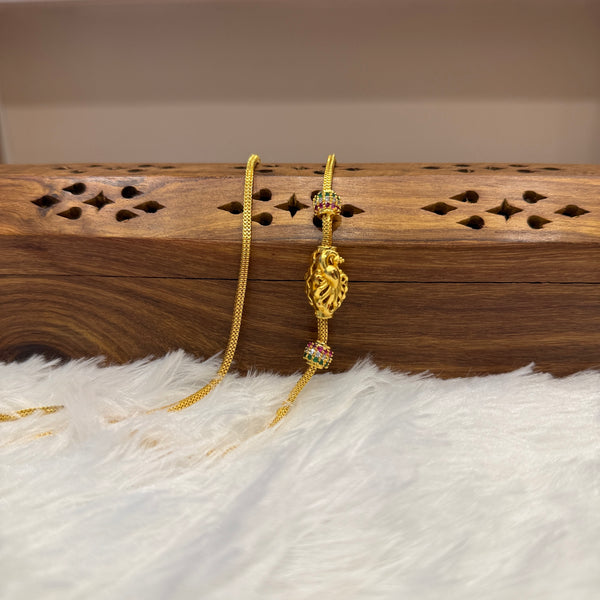 Gold Mugappu Chain Stone